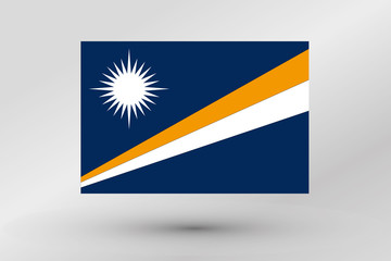 Obraz premium Flag Illustration of the country of Marshall Islands