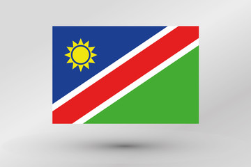 Flag Illustration of the country of  Namibia