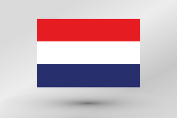 Flag Illustration of the country of  Netherlands