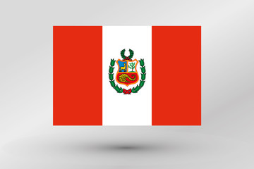 Flag Illustration of the country of  Peru