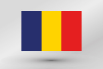 Flag Illustration of the country of  Romania