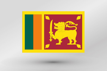 Flag Illustration of the country of  Sri Lanka