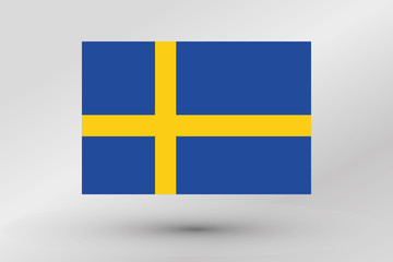 Obraz premium Flag Illustration of the country of Sweden