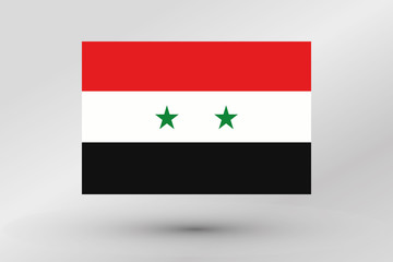 Flag Illustration of the country of  Syria