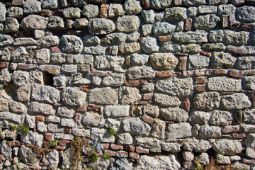 Old fortress wall repaired hundreds of times, Kalemegdan