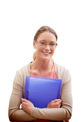 Obraz premium Composite image of teaching student smiling at camera