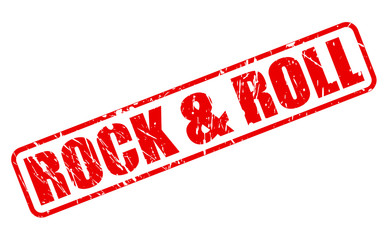 Rock and Roll red stamp text