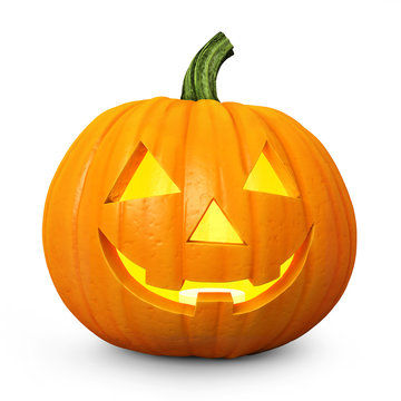 Halloween - carved pumpkin - illuminated