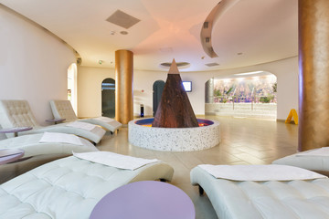 Interior of a luxury wellness center 