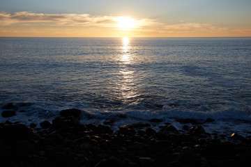 sunset over the sea in South Africa