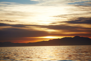 sunset over the sea in South Africa
