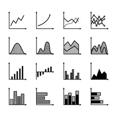 Graphs and Diagrams. Graph icon. Chart icon. Business graph. Bus
