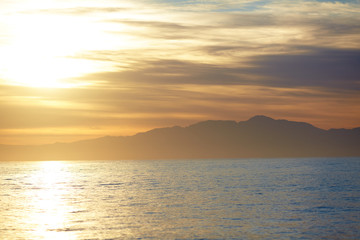 sunset over the sea in South Africa