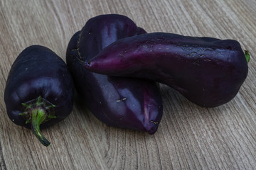 Violet bell peppers