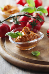 Red pesto of Sicily with tomato and basil