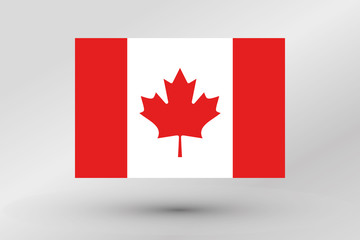 Fototapeta na wymiar 3D Isometric Flag Illustration of the country of Canada