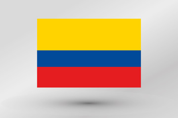 Obraz premium 3D Isometric Flag Illustration of the country of Colombia