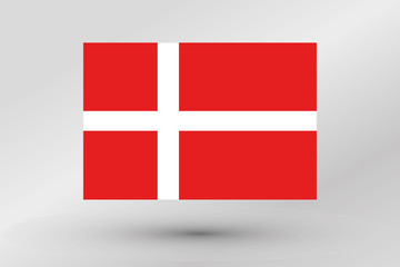 Flag Illustration of the country of  Denmark