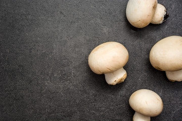 Mushrooms on slate table