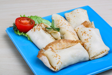 Pancakes with meat