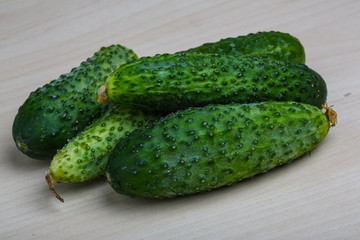 Fresh ripe cucumbers