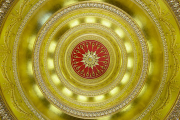 Photo of The Art of Ceiling in the Wat Pa Phu kon temple,Udon Thani,Thailand