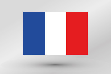 Flag Illustration of the country of  France
