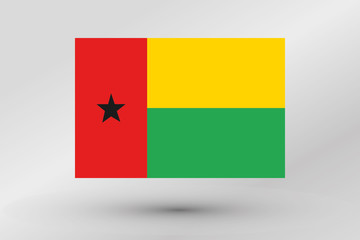 Flag Illustration of the country of  Guinea Bissau