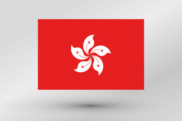 Flag Illustration of the country of  Hong Kong