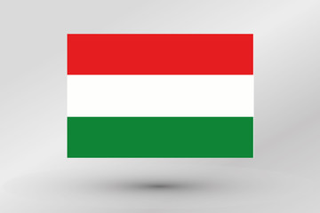 Flag Illustration of the country of  Hungary