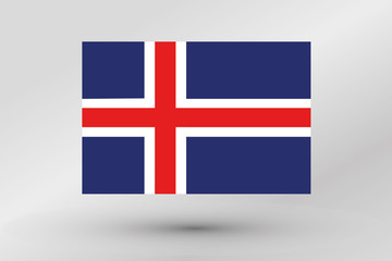 Obraz premium Flag Illustration of the country of Iceland