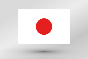 Flag Illustration of the country of  Japan