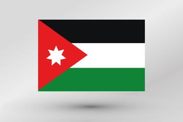 Obraz premium Flag Illustration of the country of Jordan