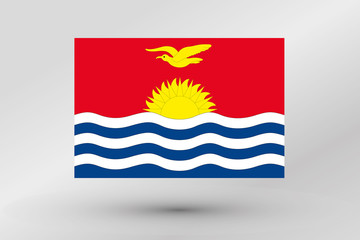 Flag Illustration of the country of  Kiribati