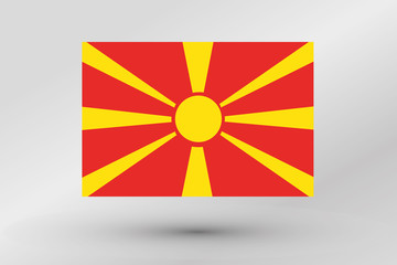 Obraz premium Flag Illustration of the country of Macedonia