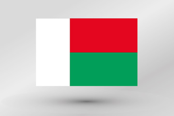 Flag Illustration of the country of  Madagascar