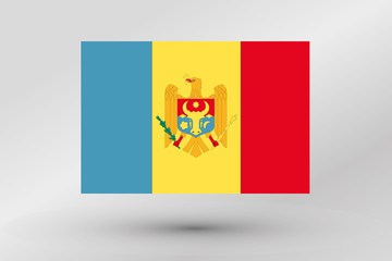 Flag Illustration of the country of  Moldova