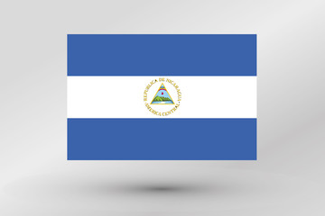 Flag Illustration of the country of  Nicaragua