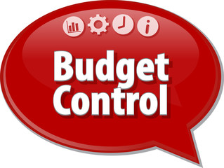Budget Control  blank business diagram illustration