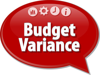 Budget Variance  blank business diagram illustration