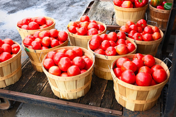 Ripe tomatoes at farmer's market