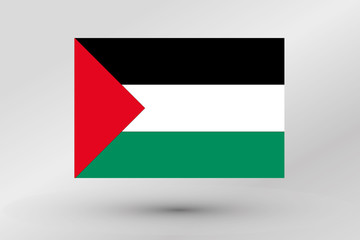Flag Illustration of the country of  Palestine