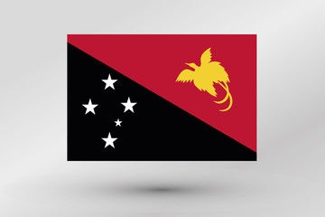 Flag Illustration of the country of  Papua New Guinea