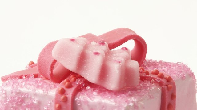 Pink petit four for Christmas