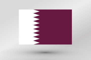 Flag Illustration of the country of  Qatar