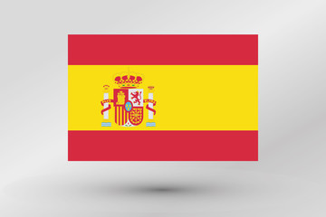 Flag Illustration of the country of  Spain