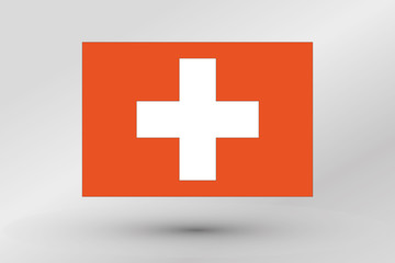 Fototapeta premium Flag Illustration of the country of Switzerland