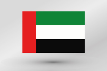 Flag Illustration of the country of  United Arab Emirates