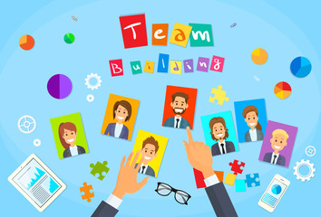 Team Building Concept Hands Photos Business Person Profile
