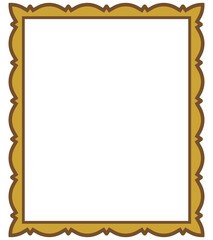 Vector simple vintage picture frame isolated